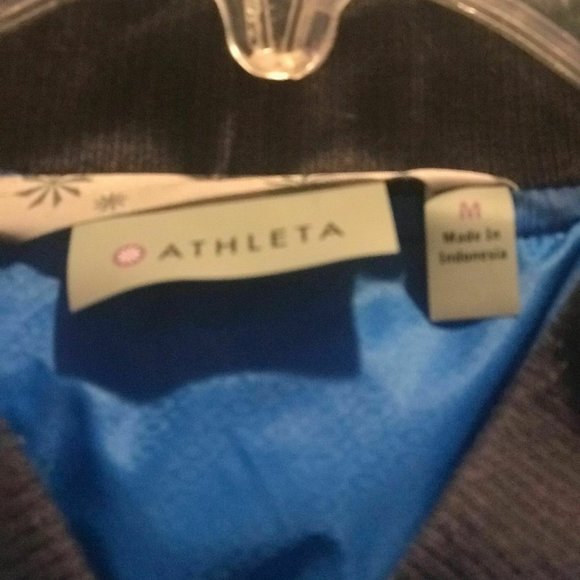 Athleta Puffer Down Jacket Blue Size M - Picture 2 of 7